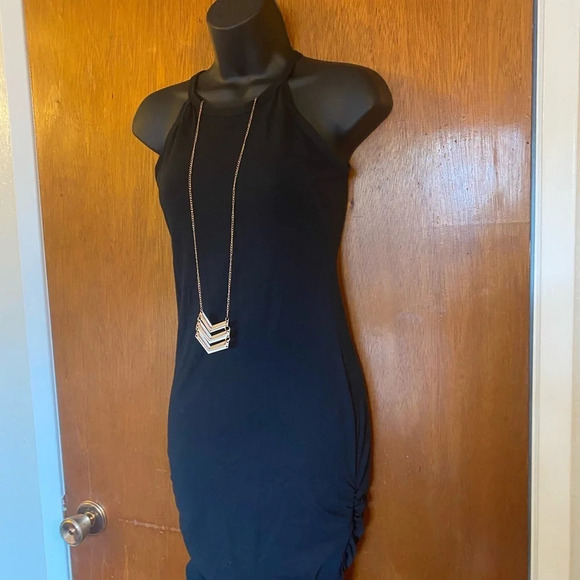 🆕 Forever Rose Couture Black Racer Back Dress with Necklace - Picture 3 of 14